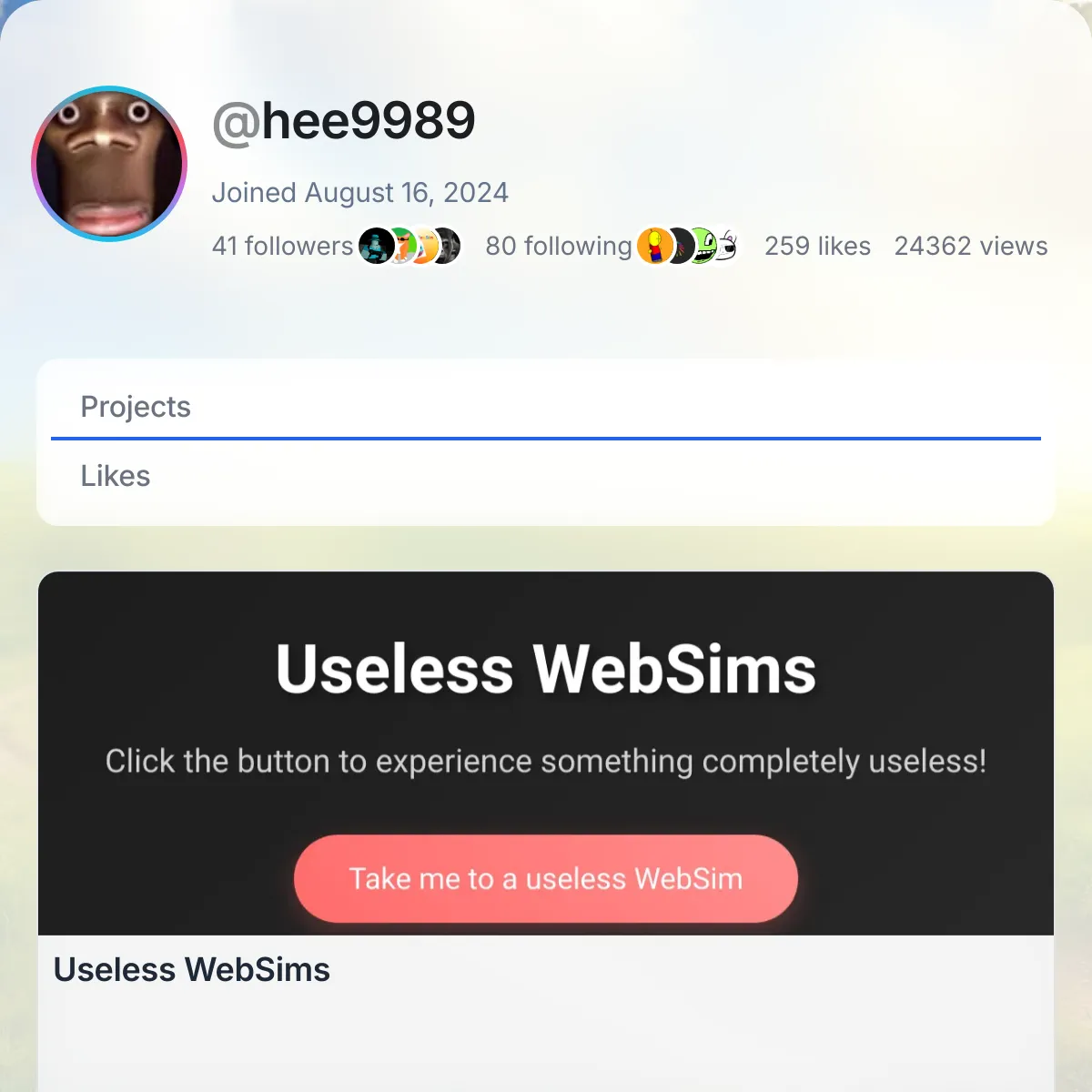 the project is loading