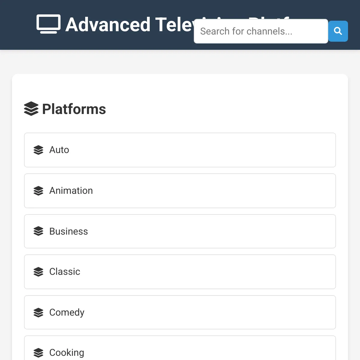 Advanced Television Platform