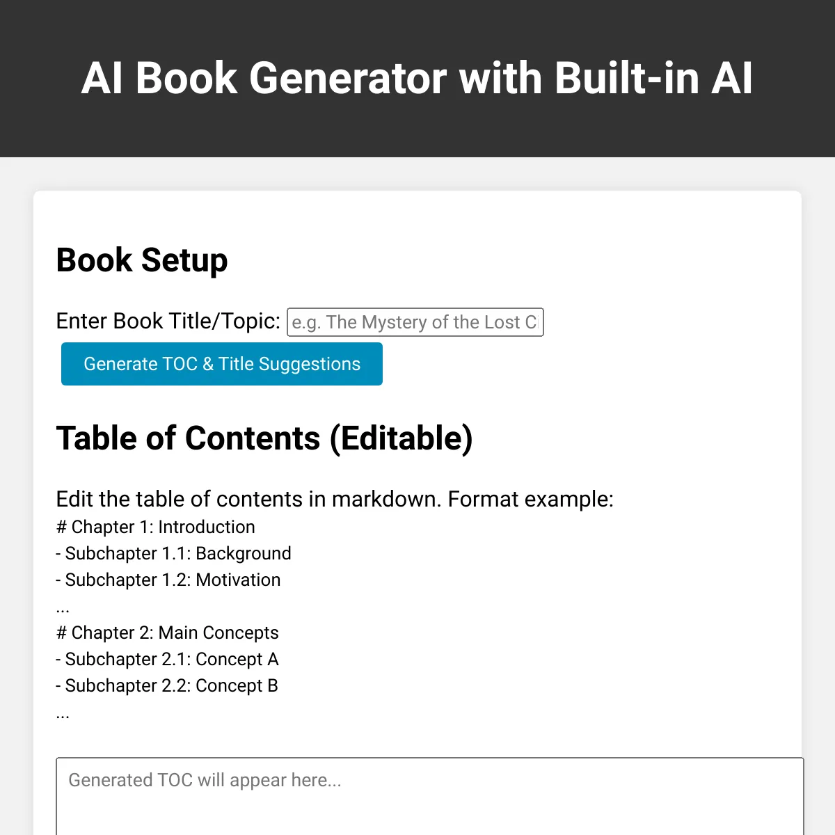 AI Book Generator
