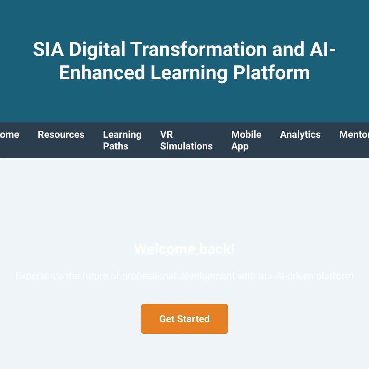 SIA Digital Transformation and AI-Enhanced Learning Platform