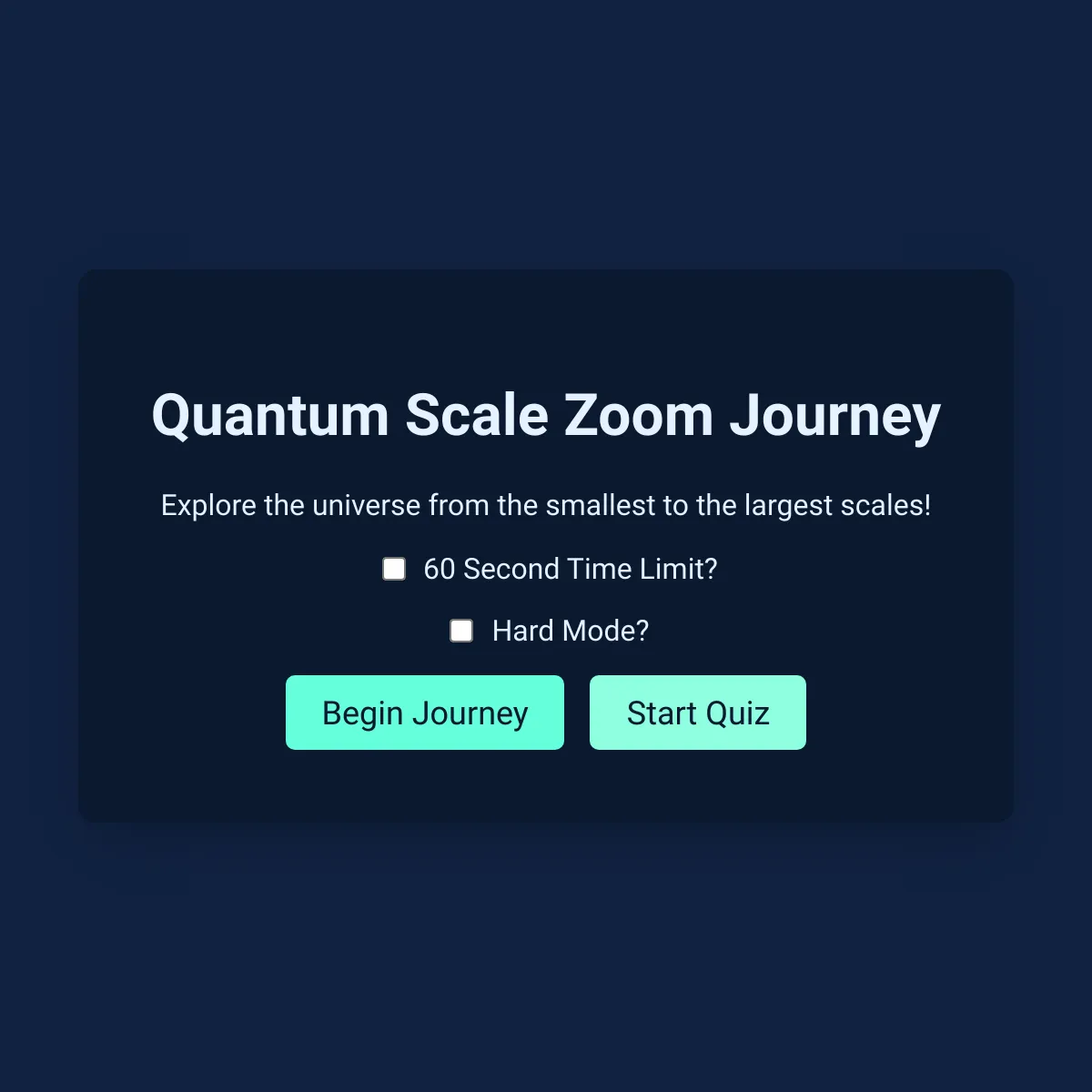Quantum Scale Zoom Journey