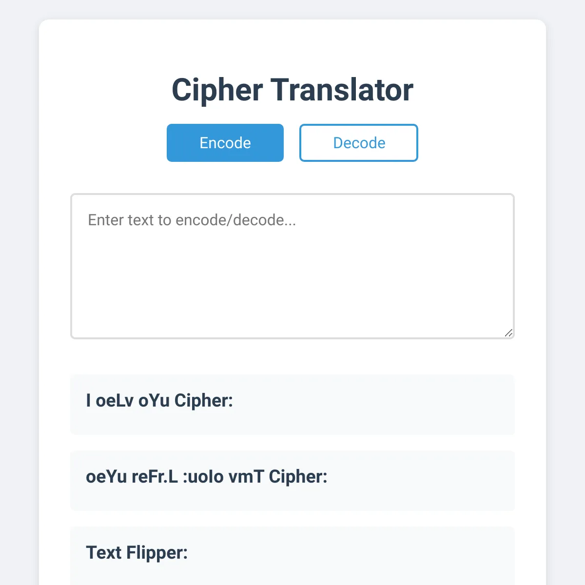 Cipher Translator