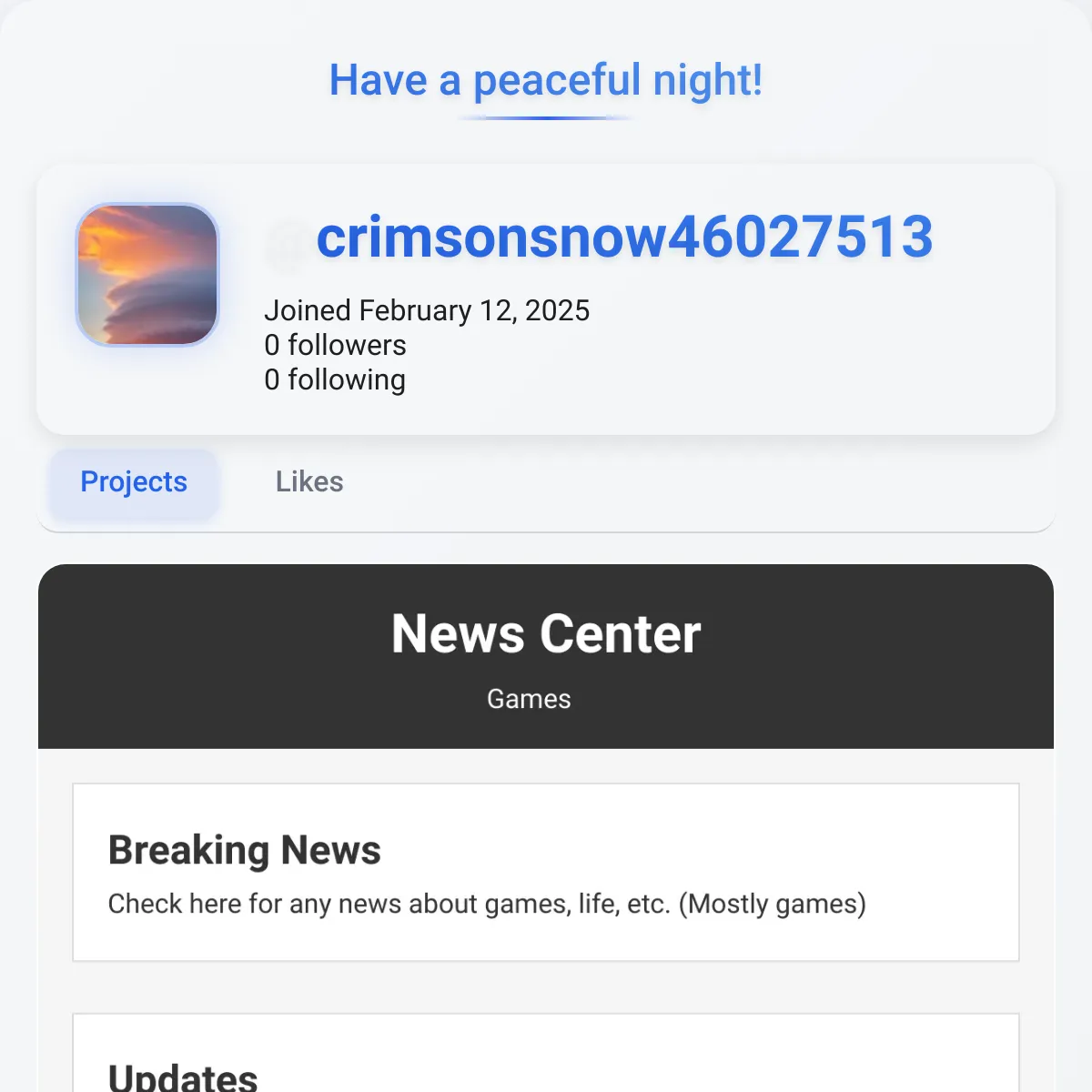 the project is loading