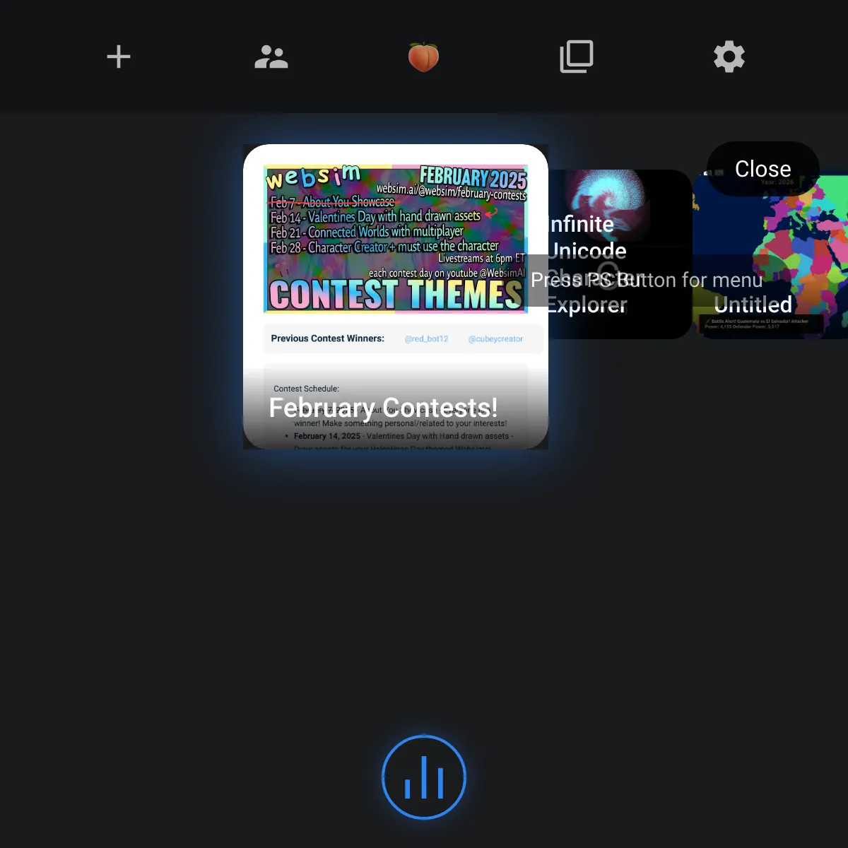 PS4 Web Menu