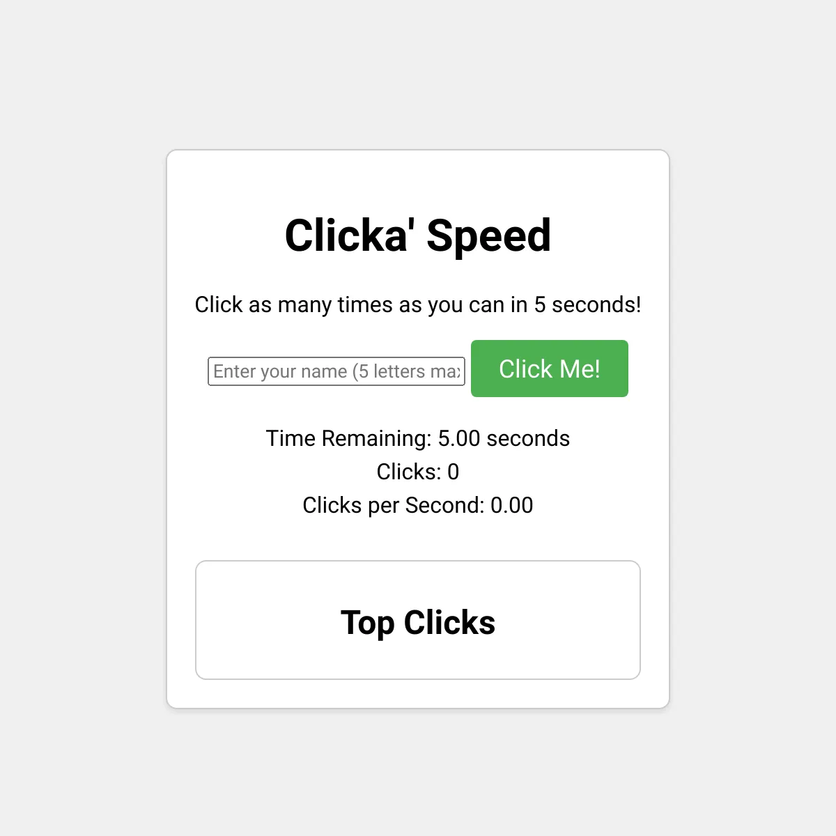 Clicka' Speed