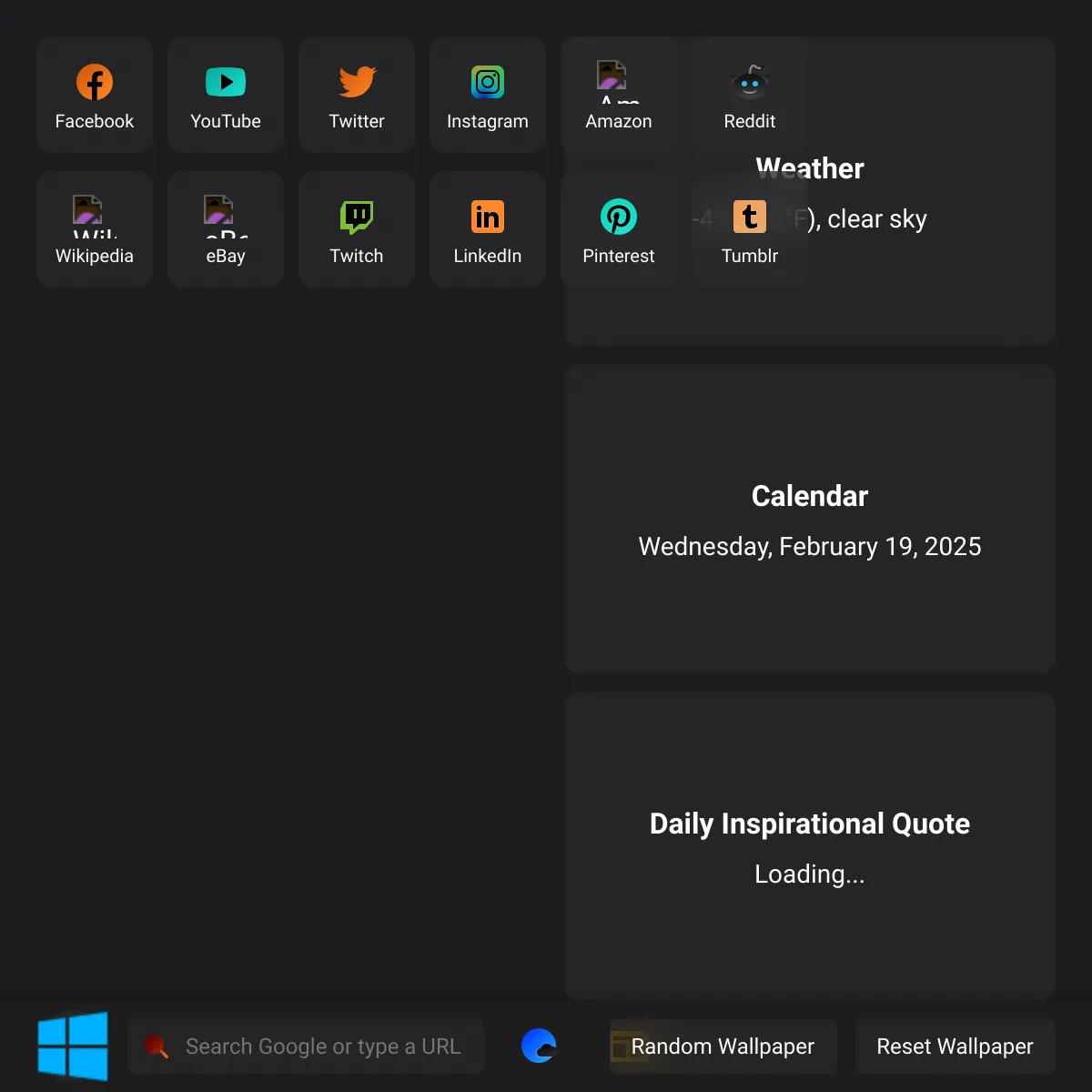 the project is loading