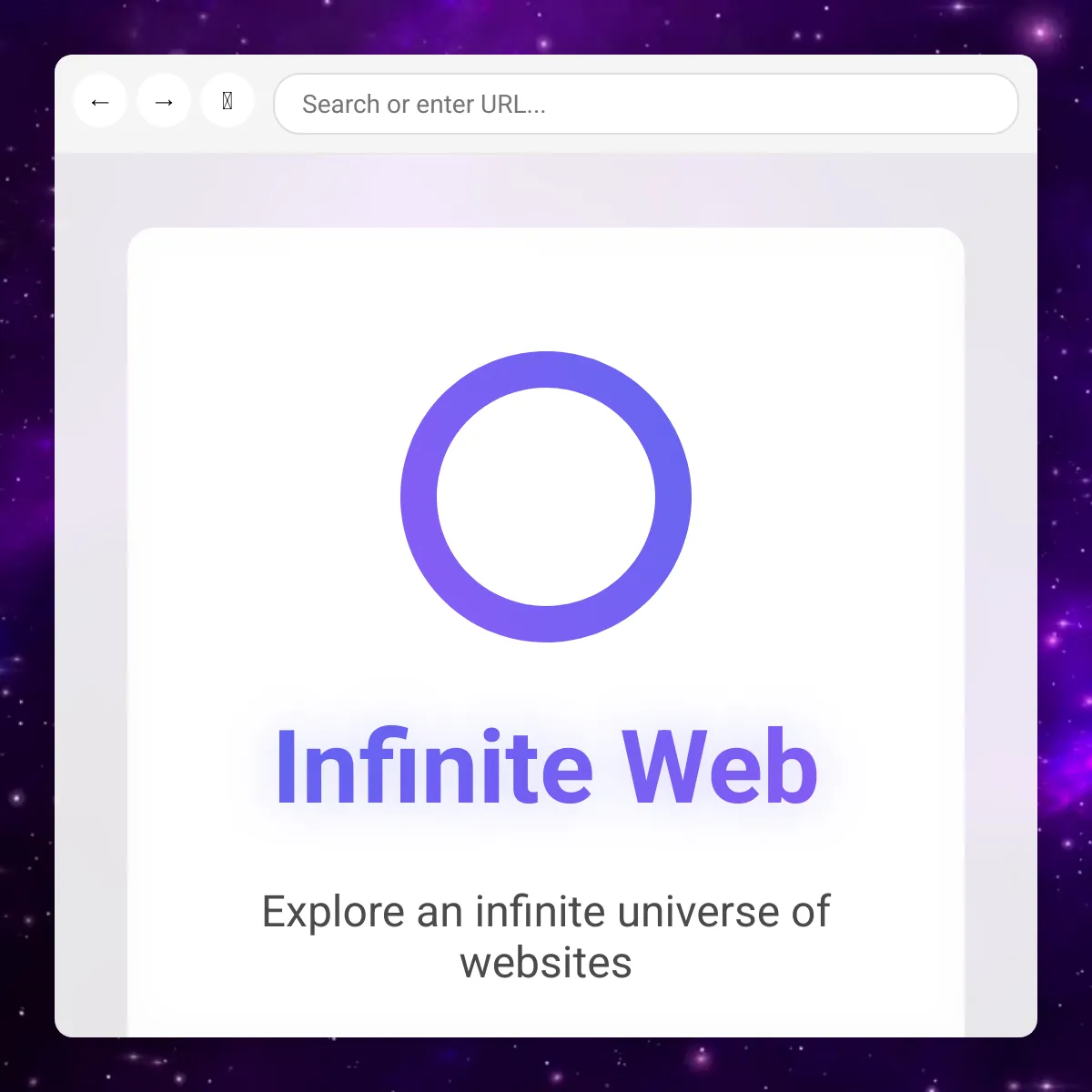 Infinite Web Browser