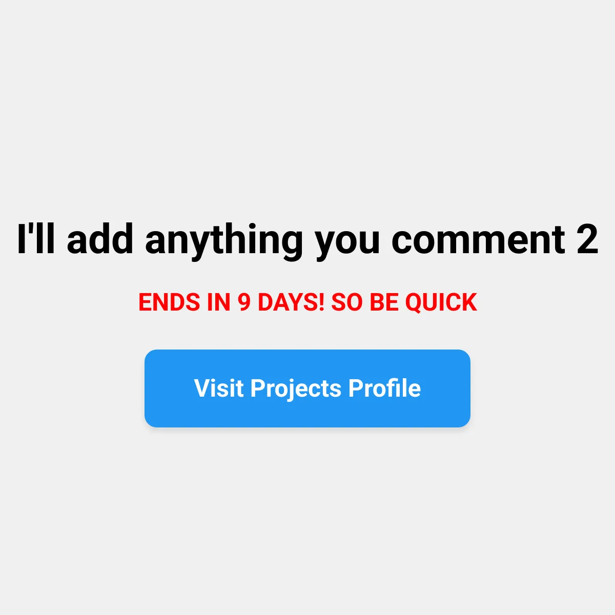 I'll add anything you comment 2