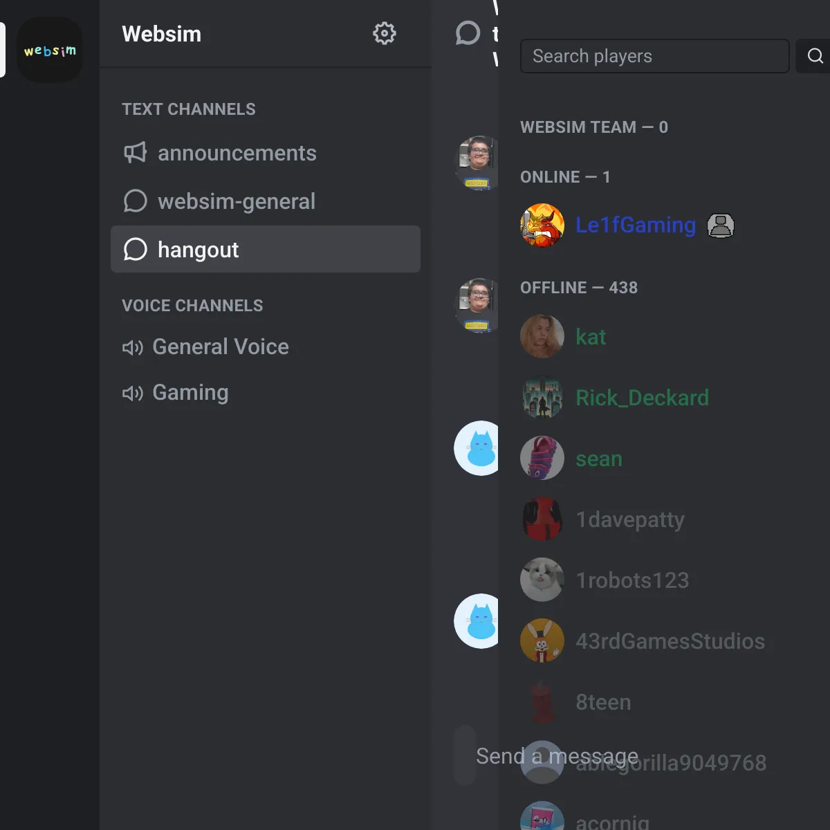 The Websim Discord