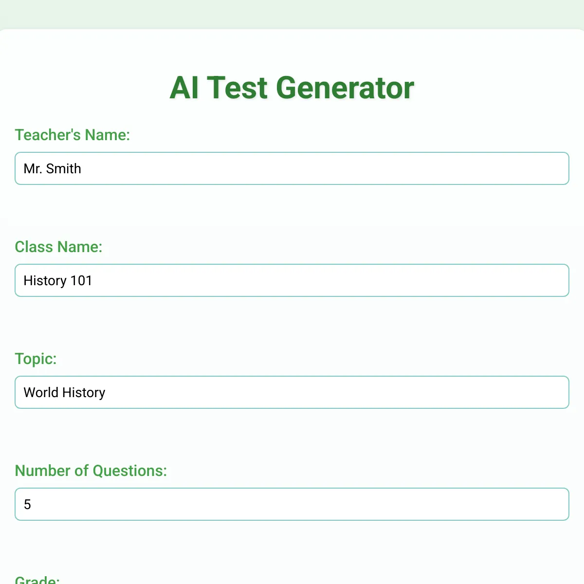 AI Test Generator