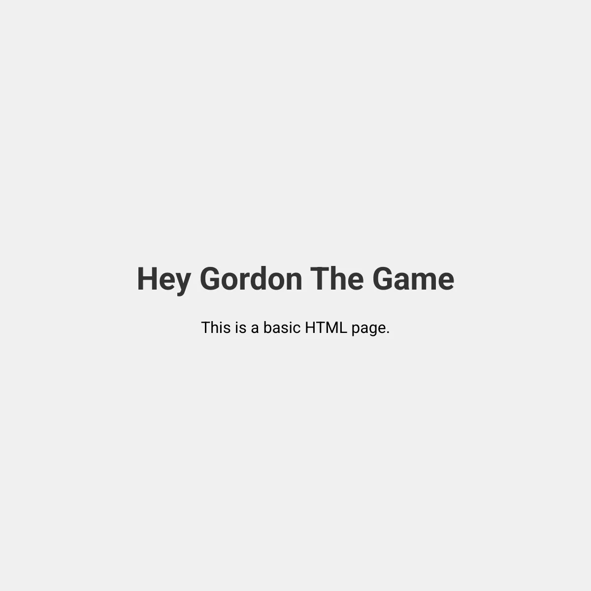 Hey Gordon!