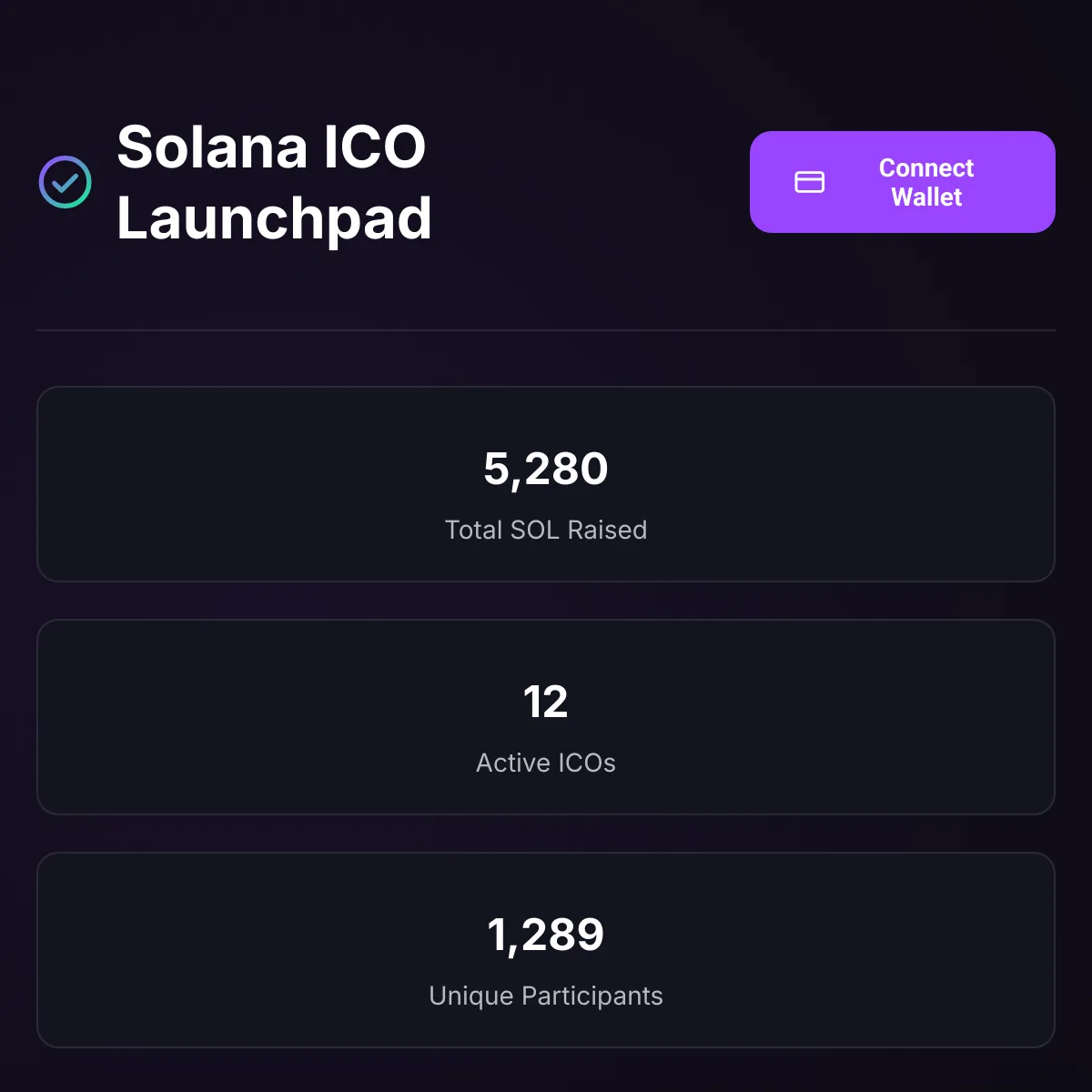 Solana ICO Launchpad + Live Streaming