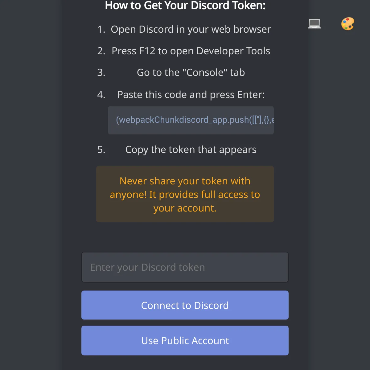 Use ACTUALL Discord in Websim!