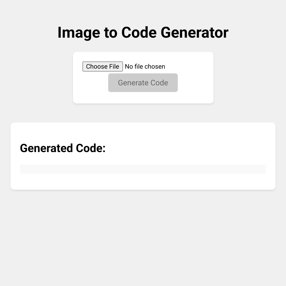 Image to Code Generator
