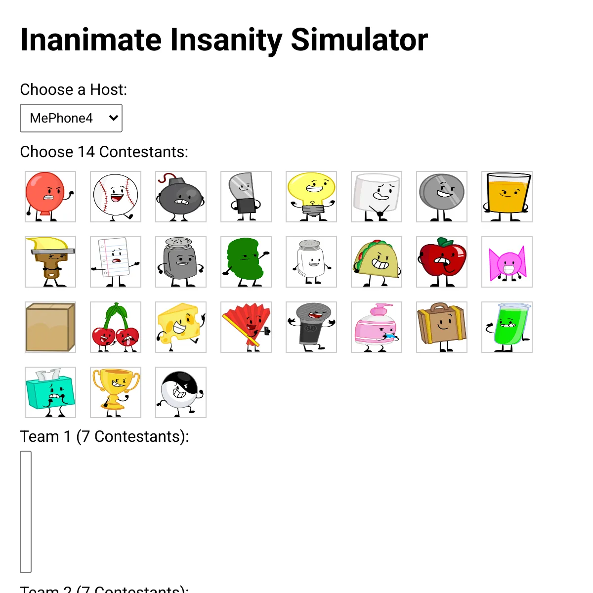 Inanimate Insanity Simulator