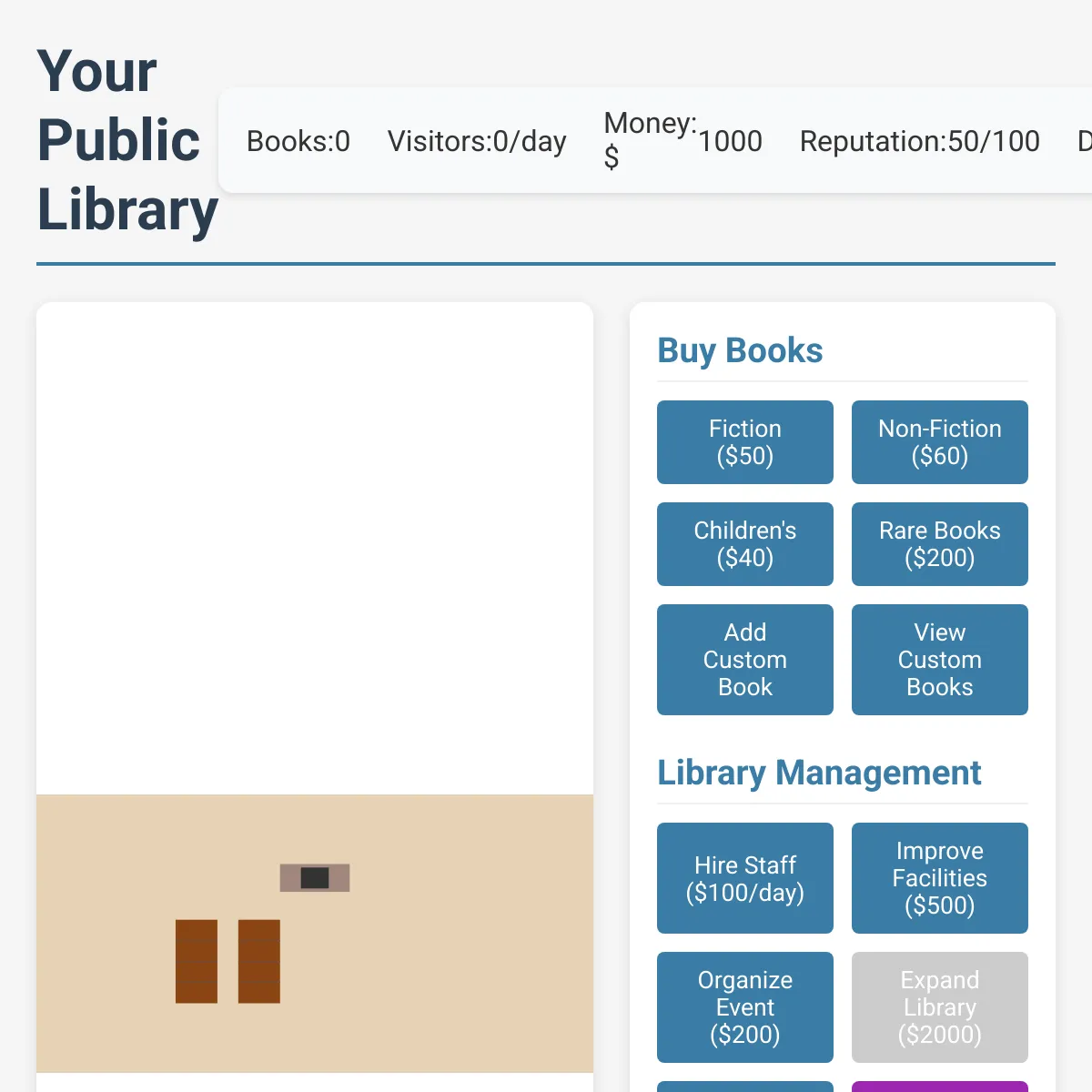 Public Library Simulator
