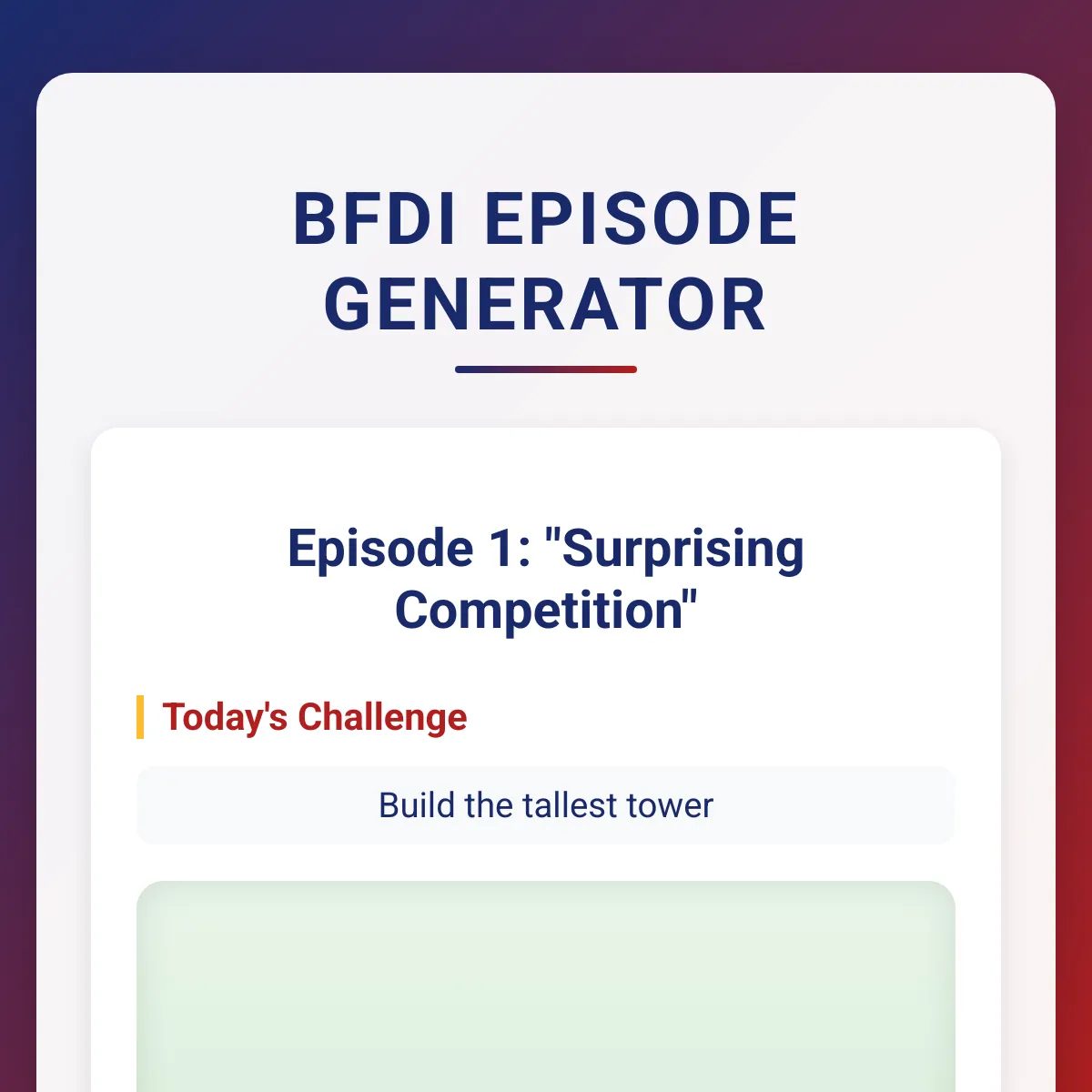 BFDI Episode Generator 2