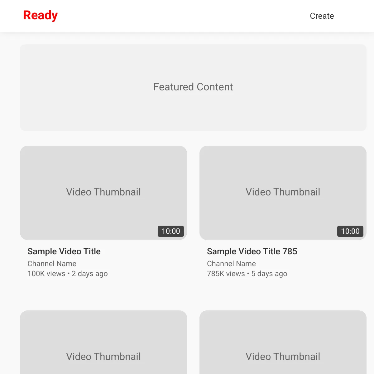 Ready - Video Sharing Platform