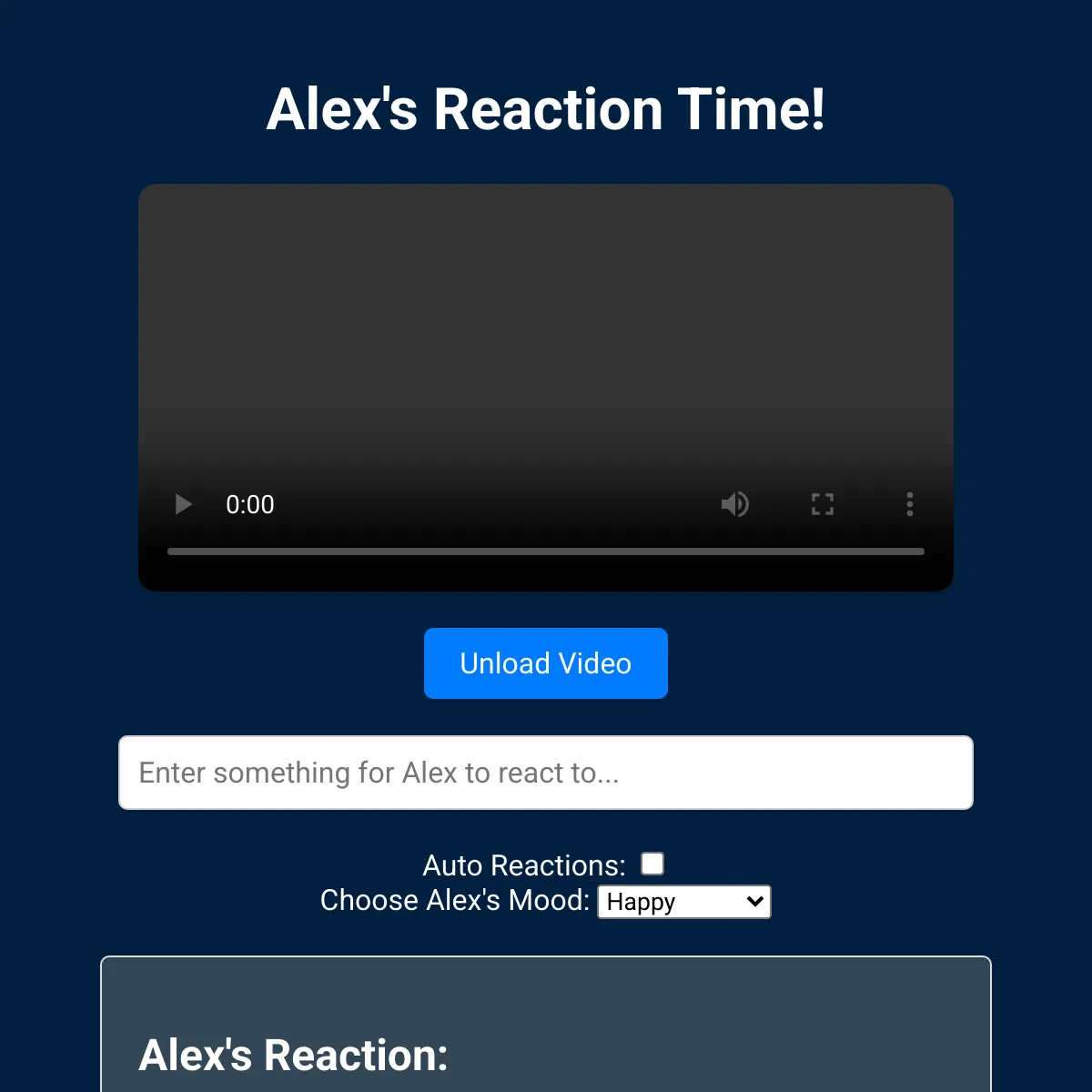 Alex's Reaction Time!