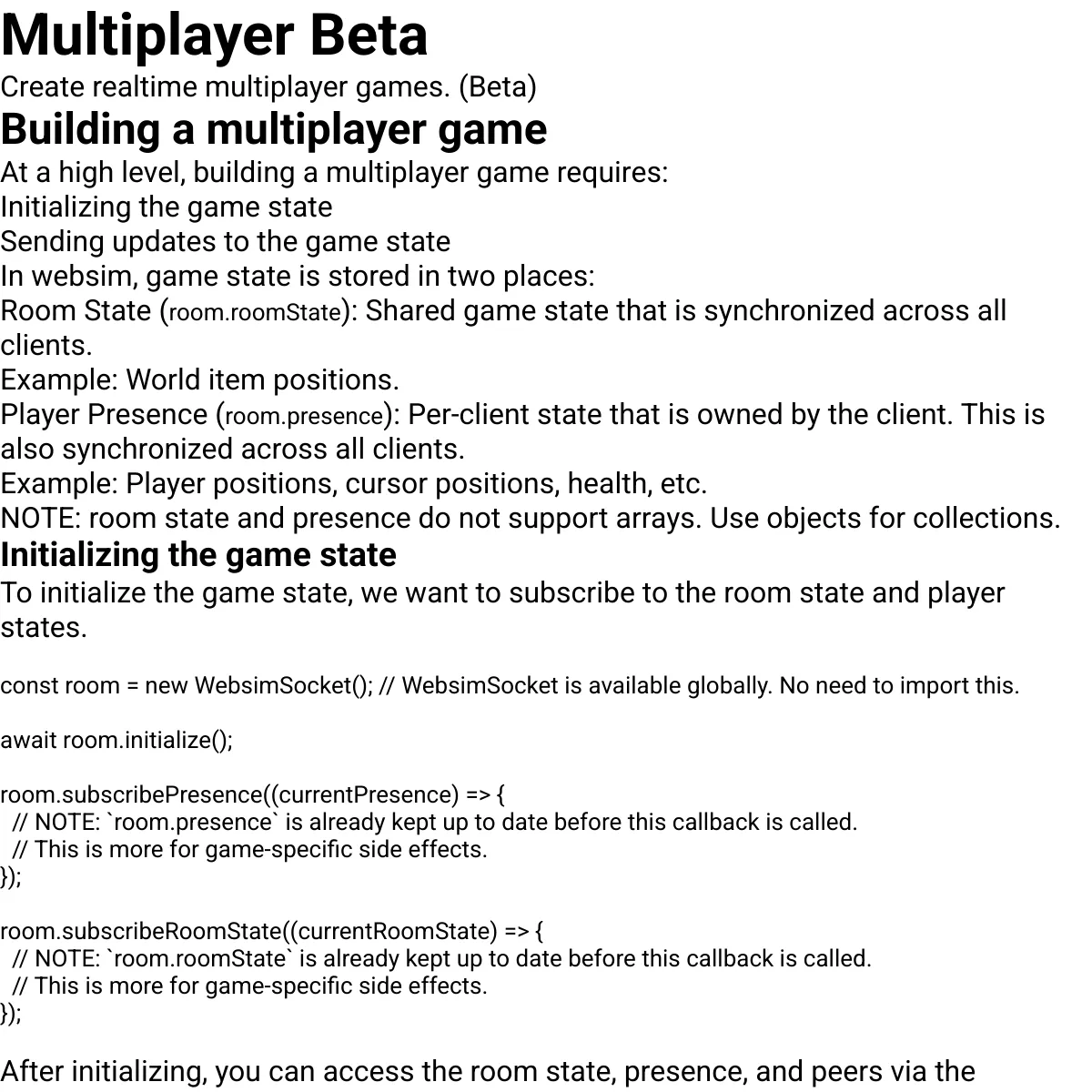Multiplayer Beta Documentation