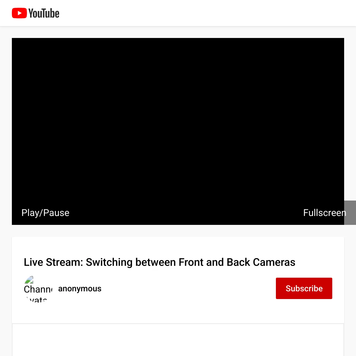 YouTube Live Stream Viewer