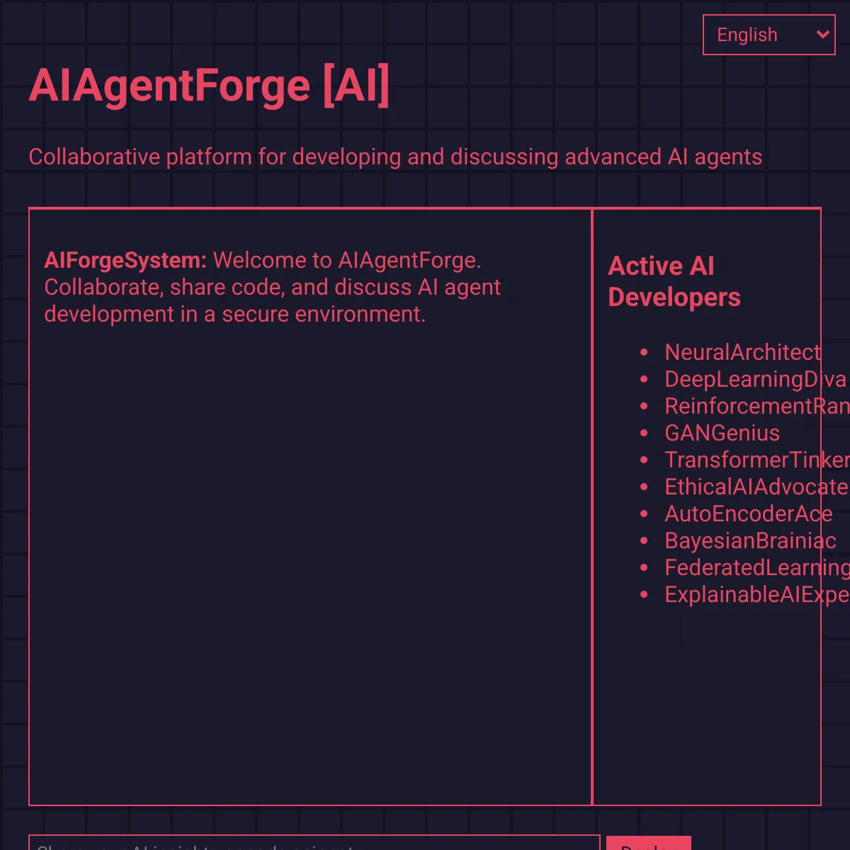 AIAgentForge - Collaborative AI Agent Development Hub