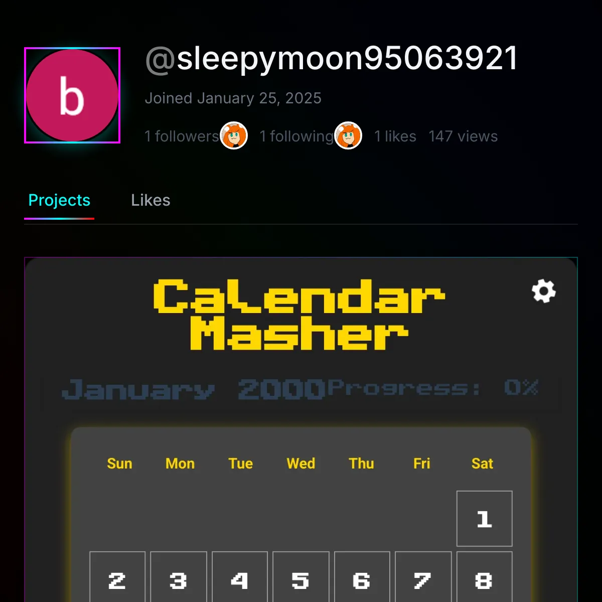 the project is loading