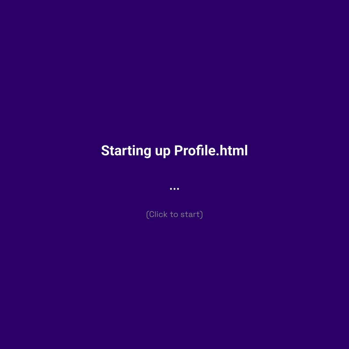 the project is loading