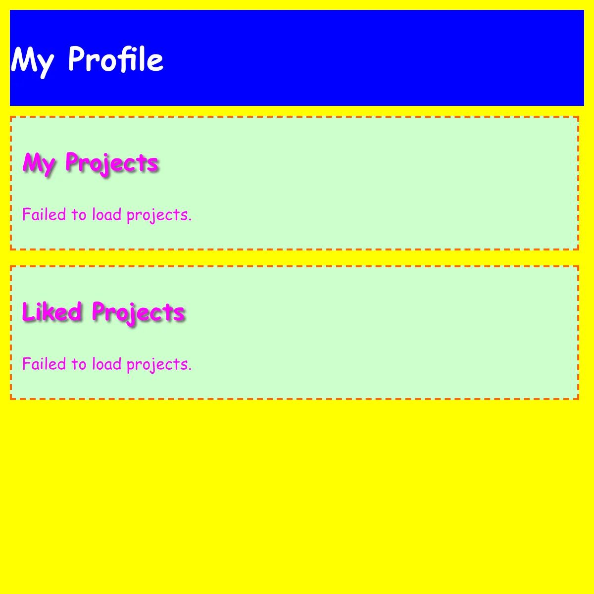 the project is loading