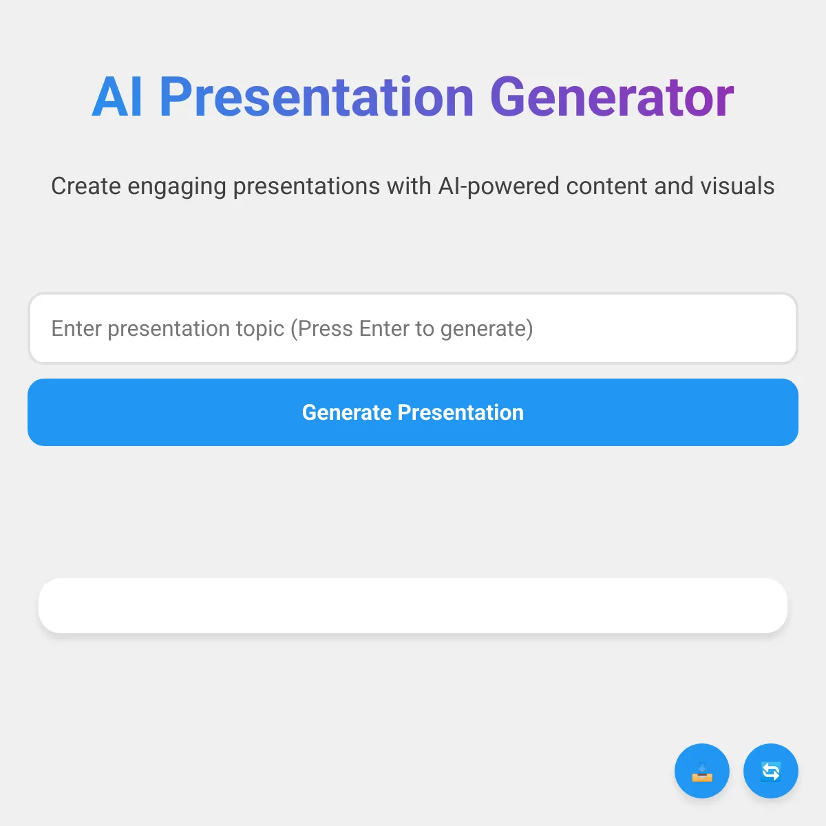 AI Presentation Generator