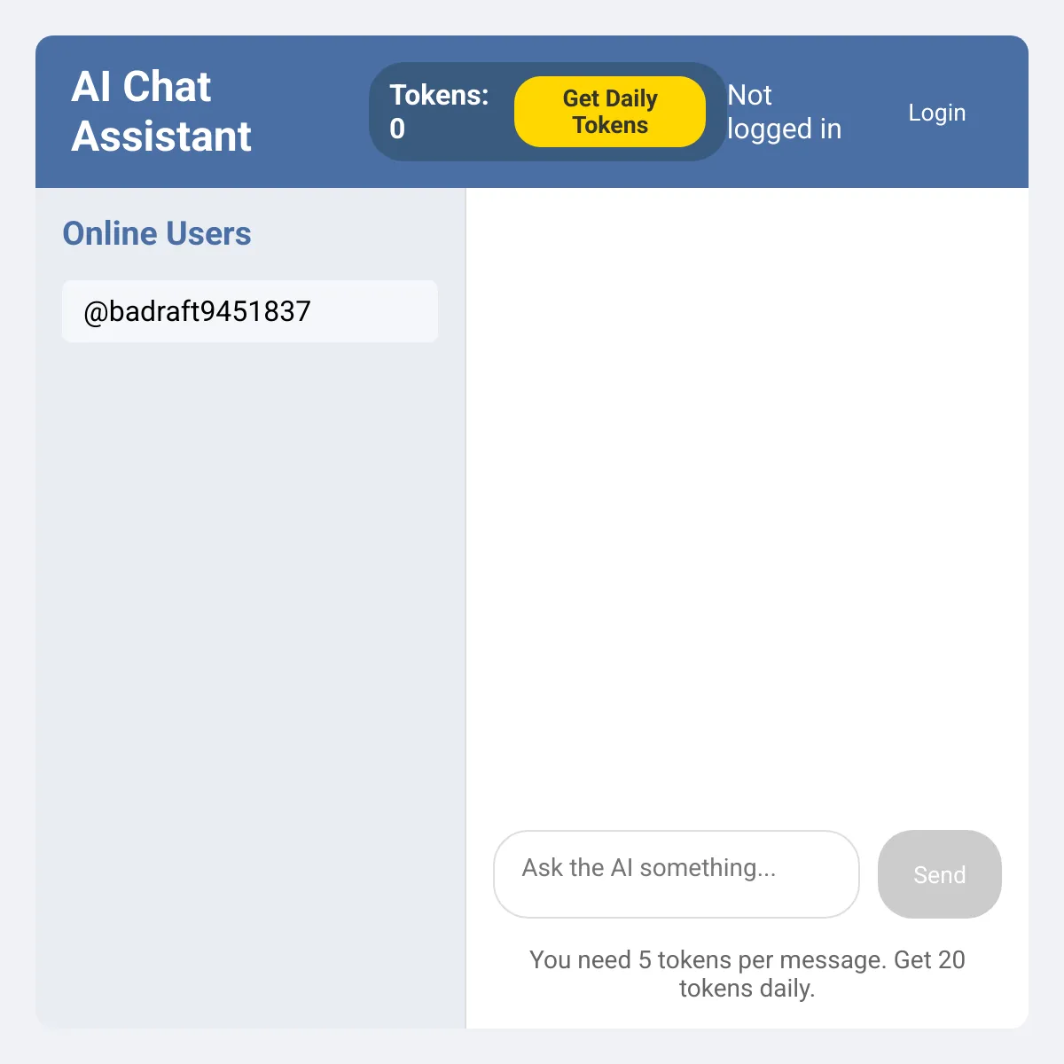 AI Chat with Tokens