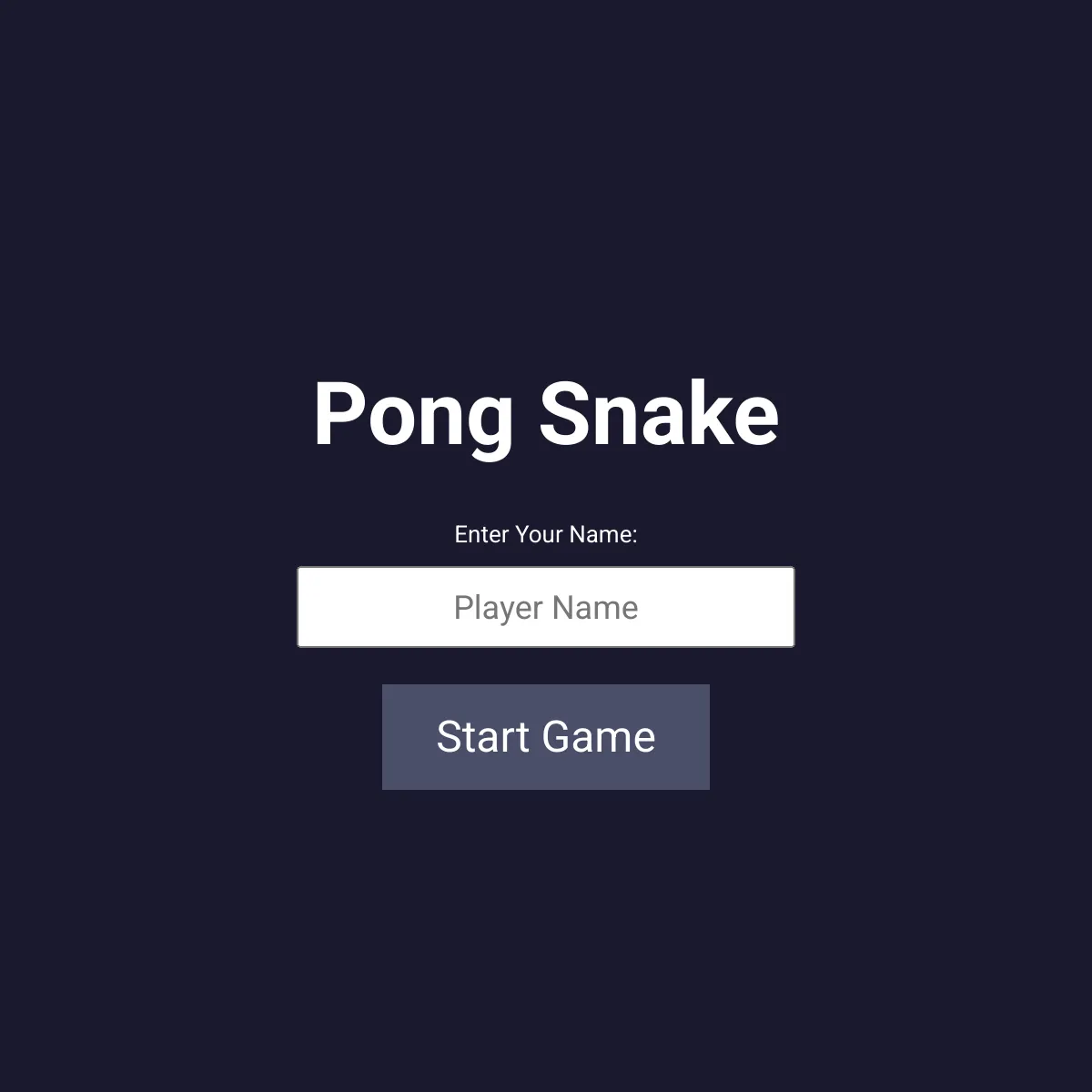 Pong Snake (local multiplayer)