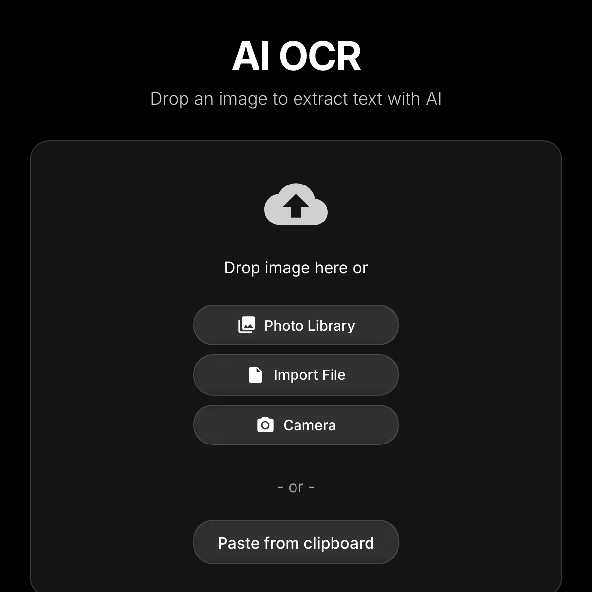 AI OCR - Image Text Extractor