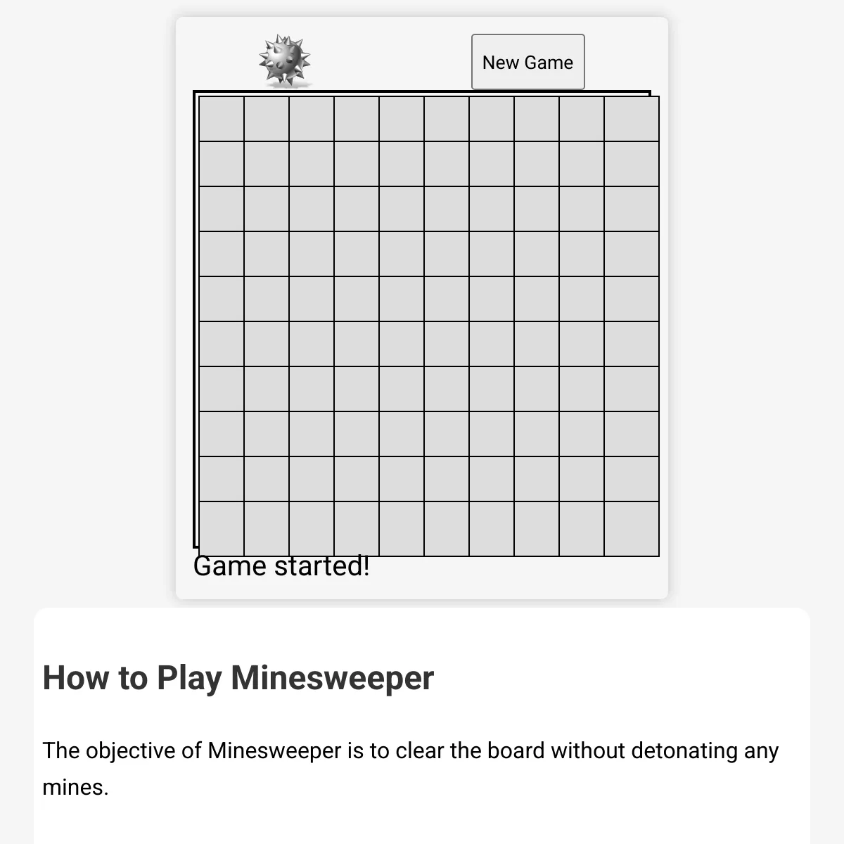 Learn to Minesweep
