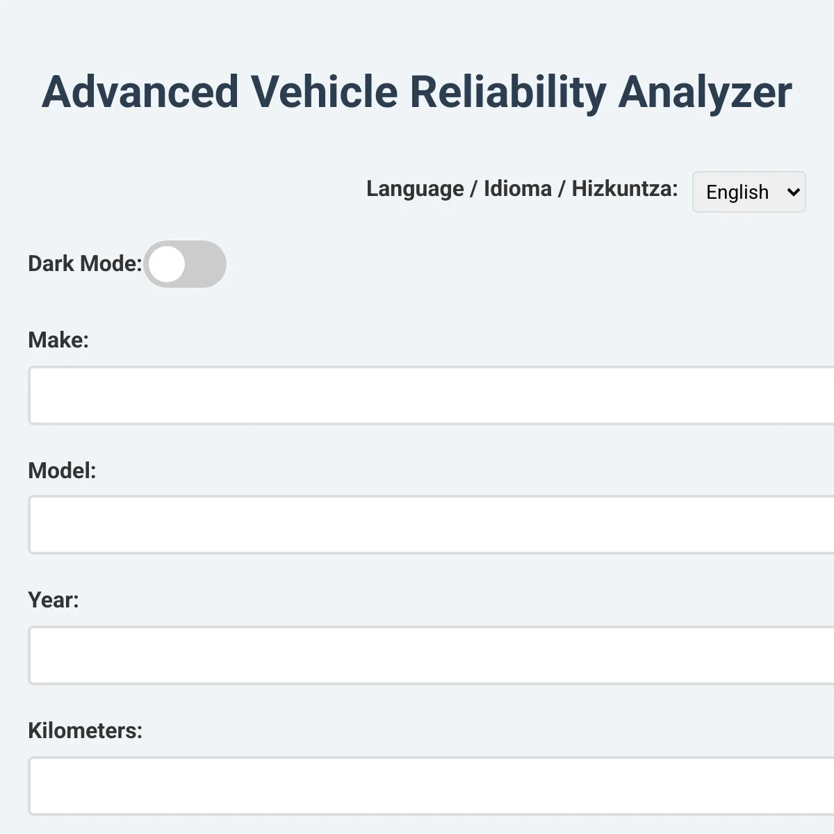 Vehicle Reliability Analyzer