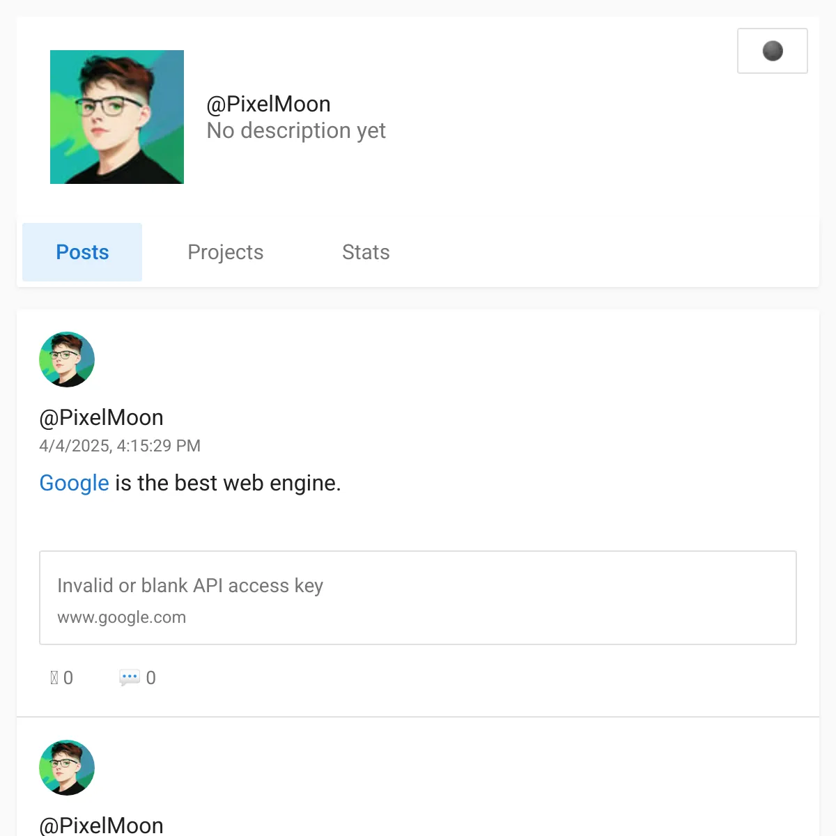 the project is loading