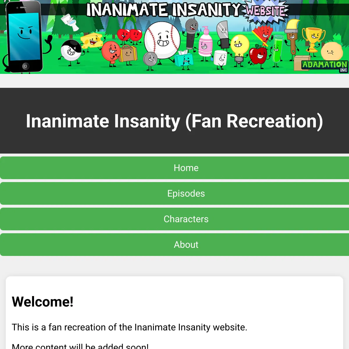 Inanimate Insanity (Fan Recreation)