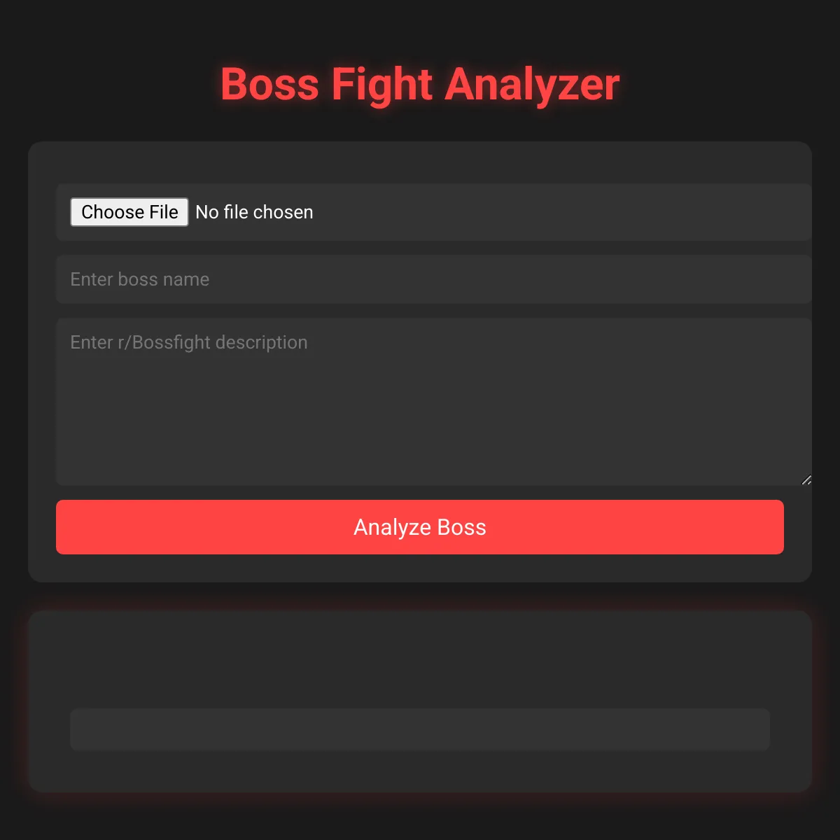 Boss Fight Analyzer