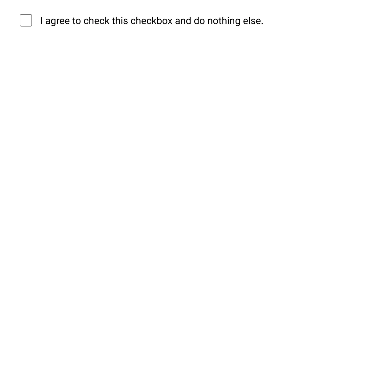 Checkbox Agreement Page