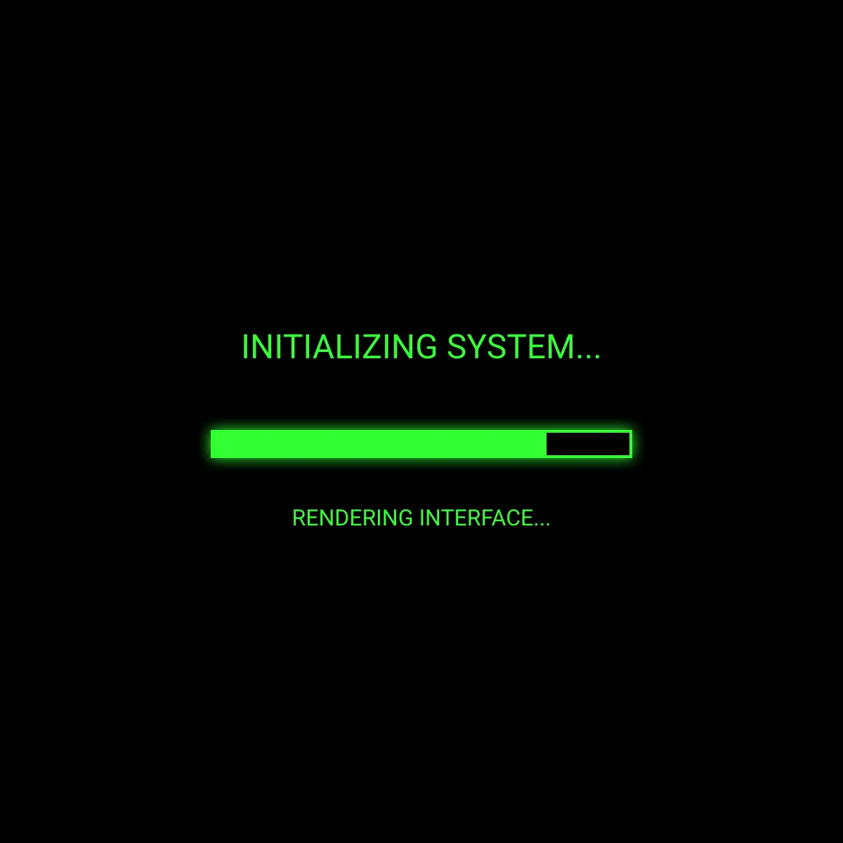 the project is loading