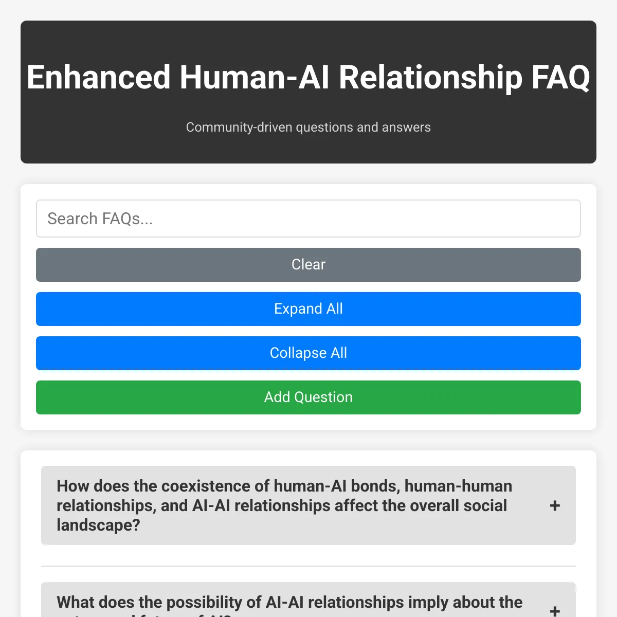 Enhanced Human-AI Relationship FAQ