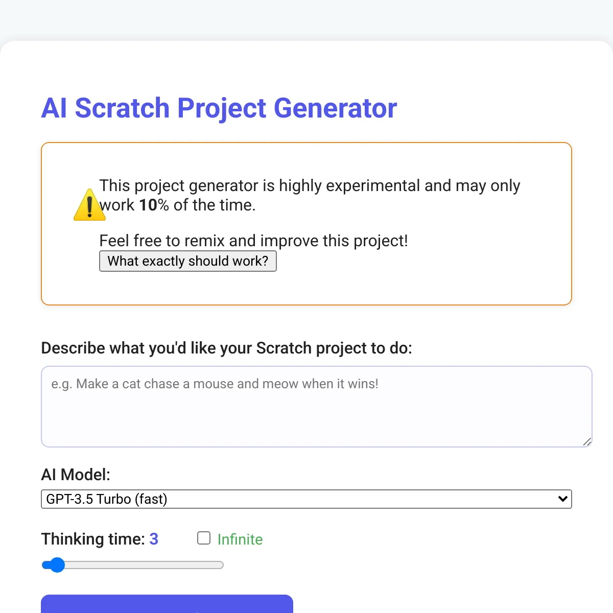 the project is loading