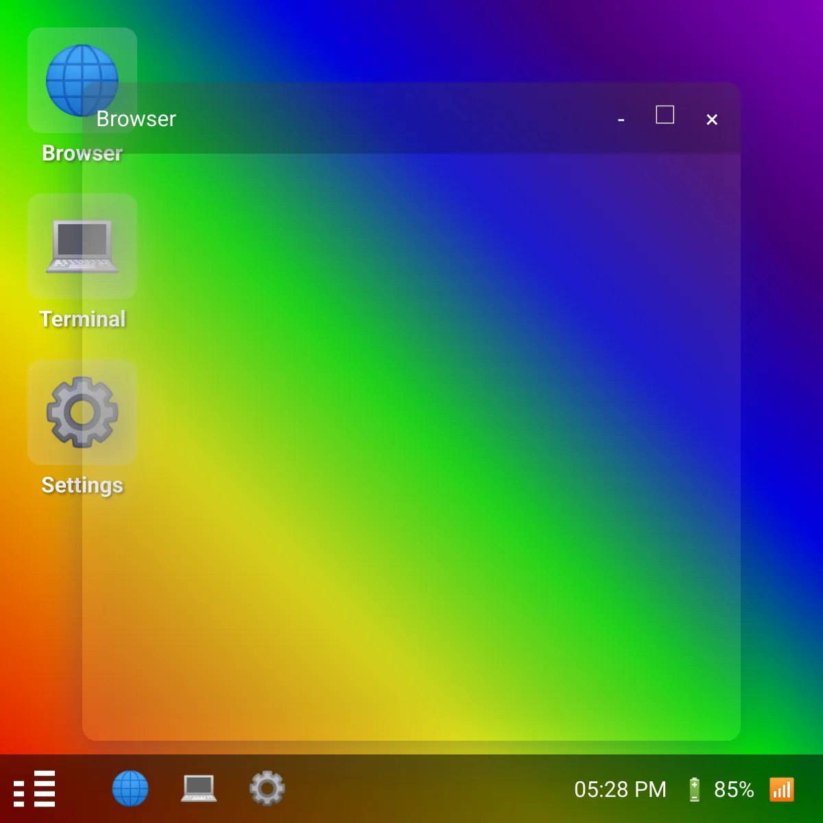 WebSim Windows 11 Rainbow