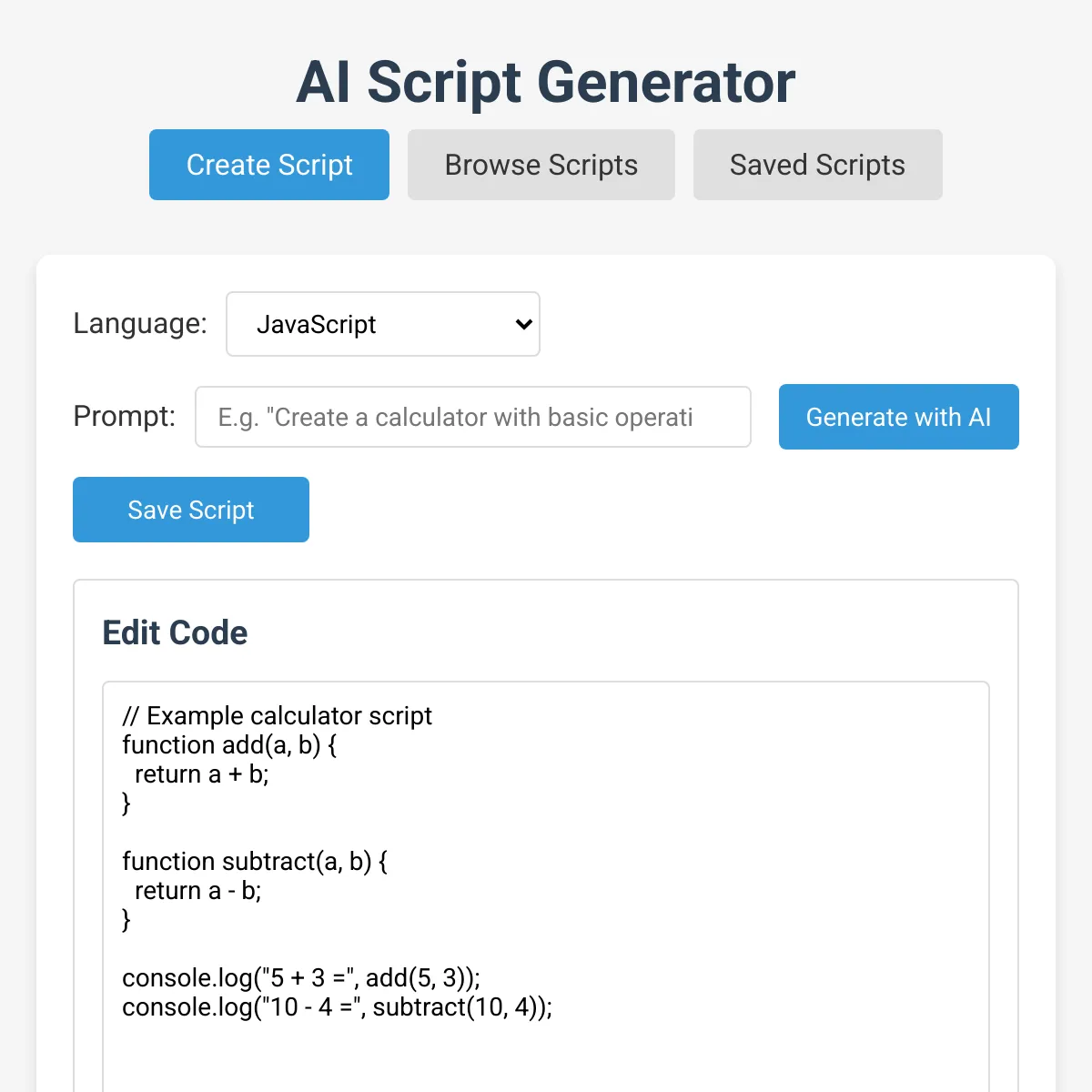 Code generator