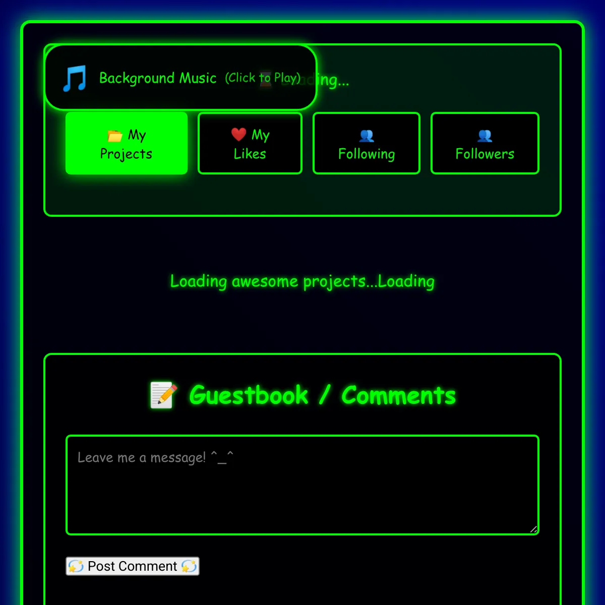 the project is loading