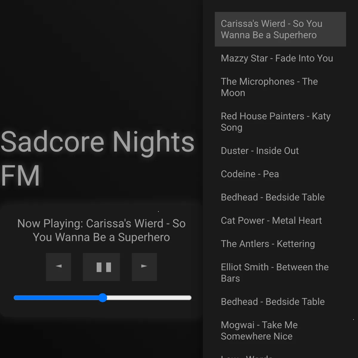 Sadcore Nights FM V2 - more songs