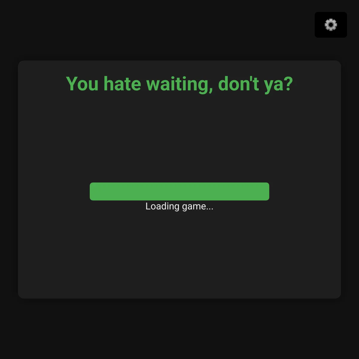 the project is loading