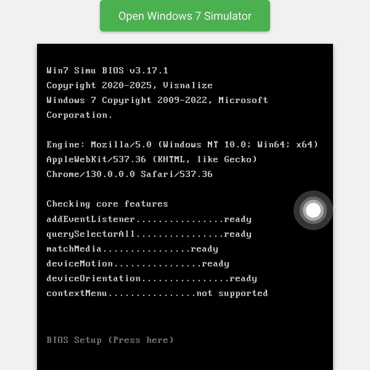 the project is loading