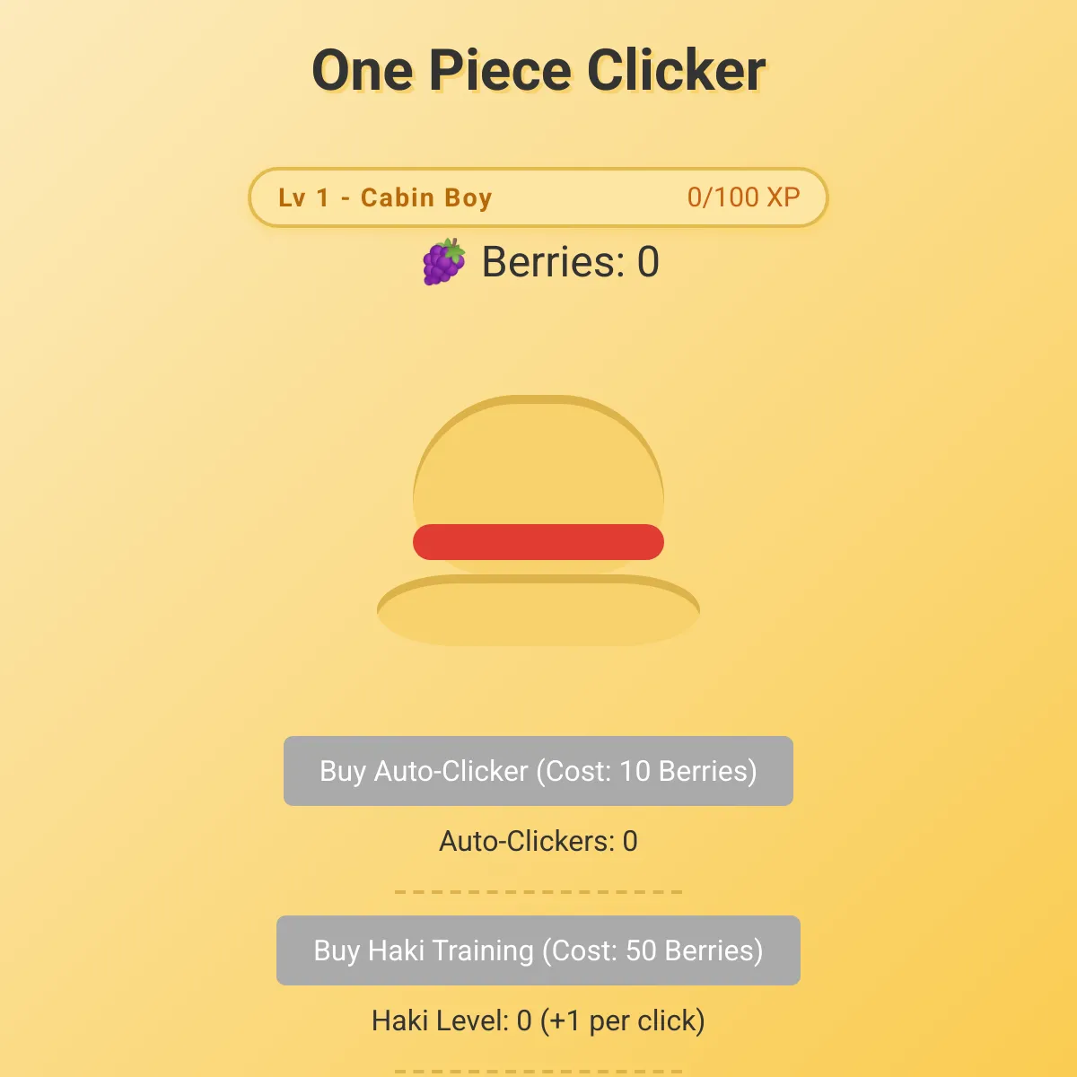 One Piece Clicker Game