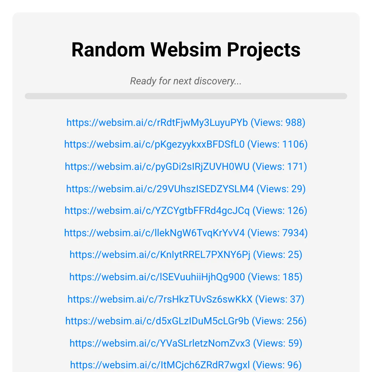 the project is loading